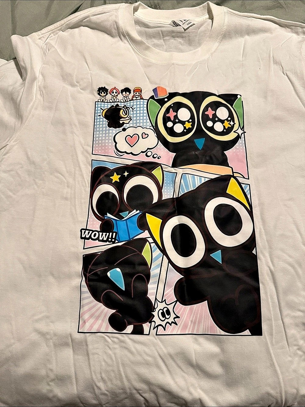 Short Sleeve Tee in White & Black 3x